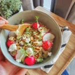 Delicious Quinoa Bowl with Radishes, Peas, and Feta, A Healthy Meal Prep Favorite