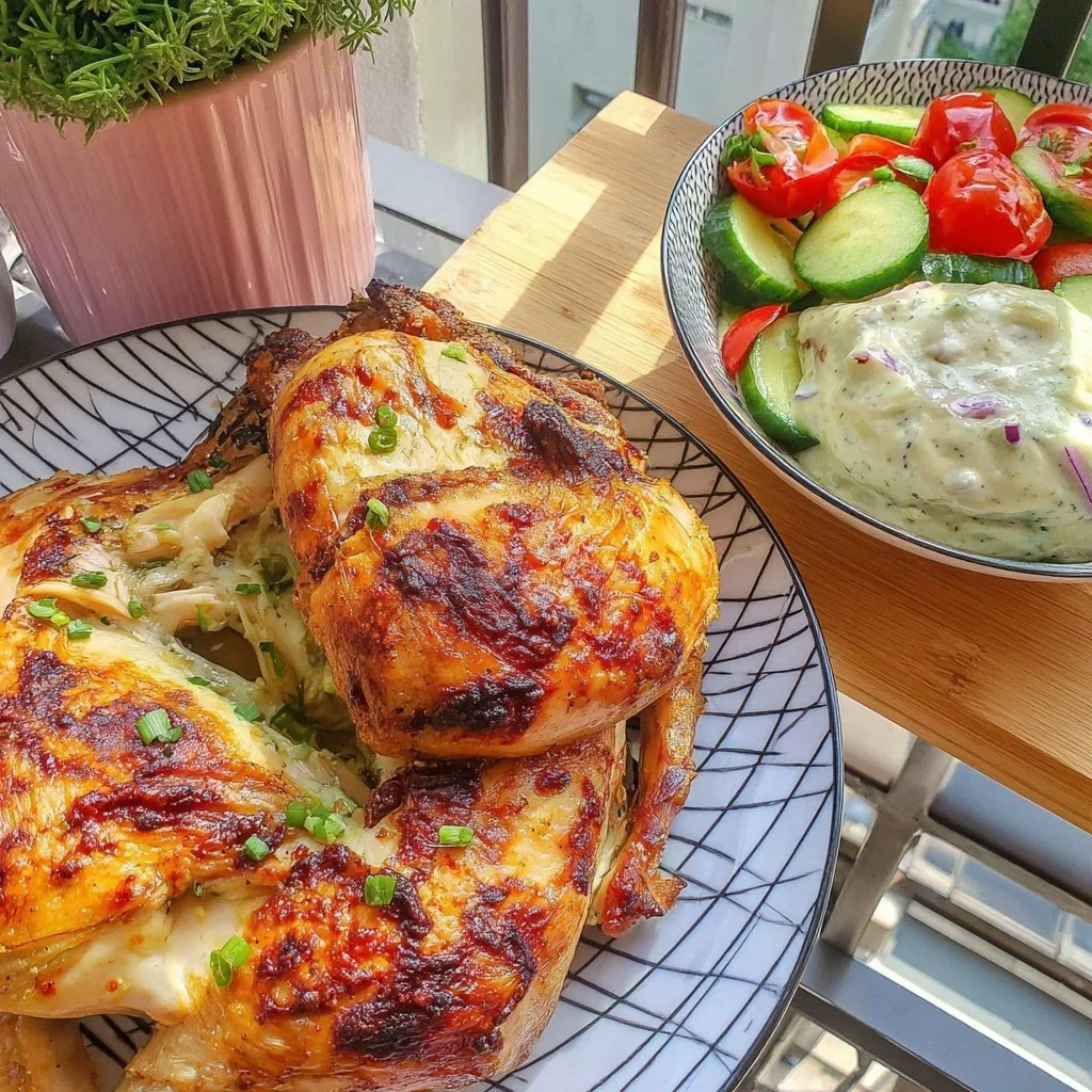 Delicious rotisserie chicken meal prep containers filled with healthy sides.