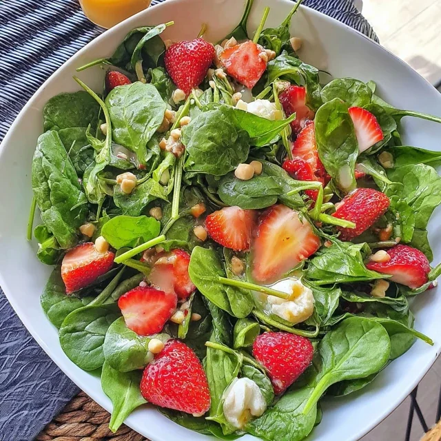 Easy Spring Strawberry Spinach Salad