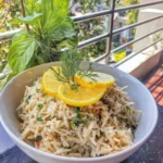 Garlic Herb Brown Rice with Lemon