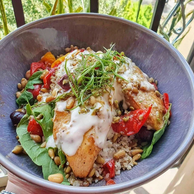 High-Protein Mediterranean Chicken Bowl