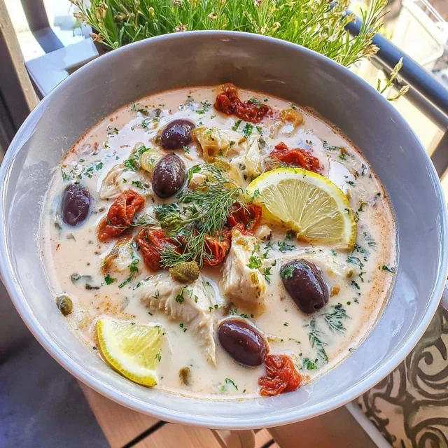 Instant Pot Mediterranean Lemon Chicken Soup