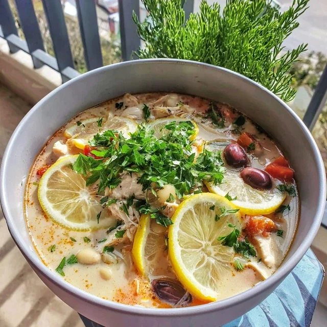 Instant Pot Mediterranean Lemon Chicken Soup