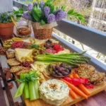 Picnic Grazing Board with Spring Vegetables