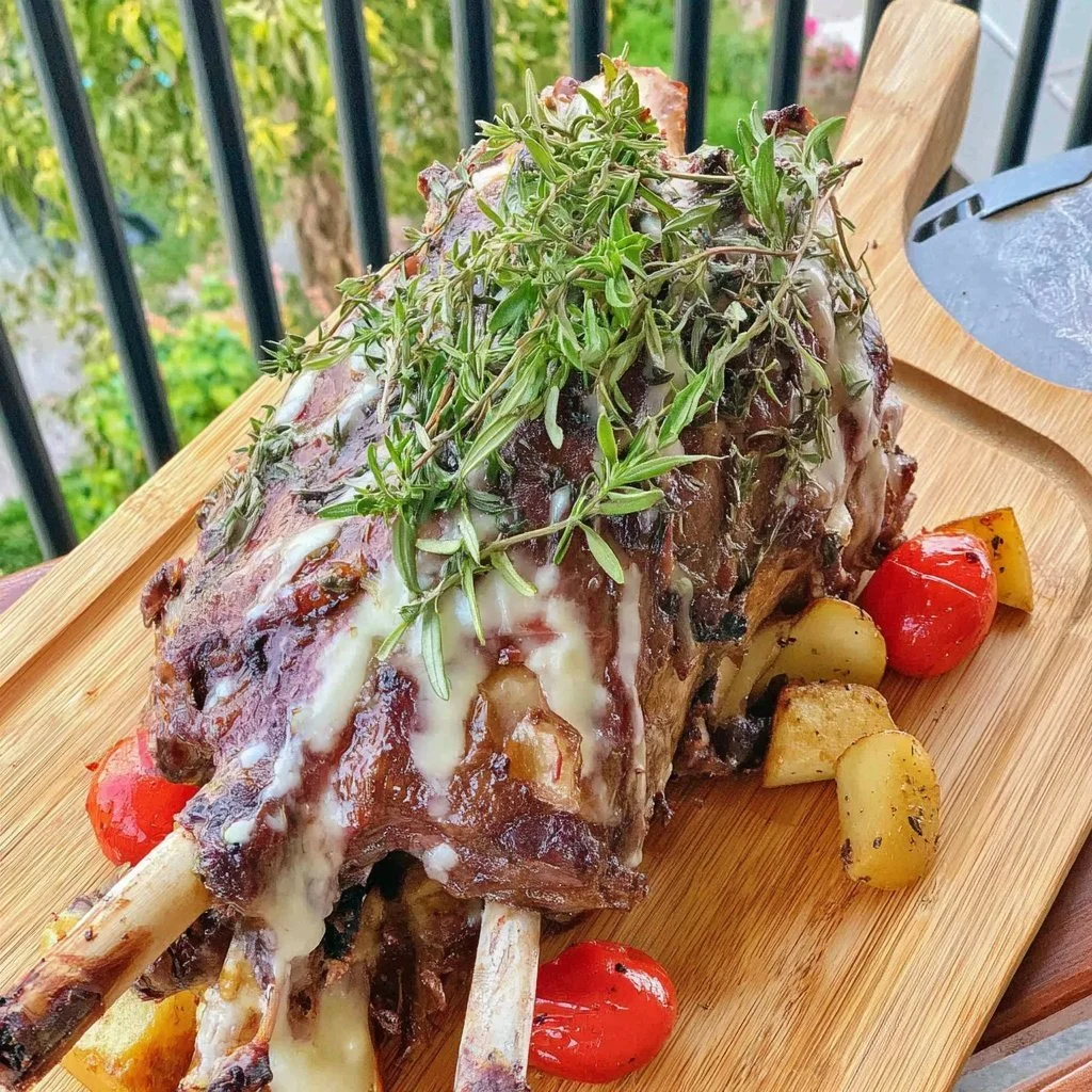 Roasted Lamb Leg With Herbs