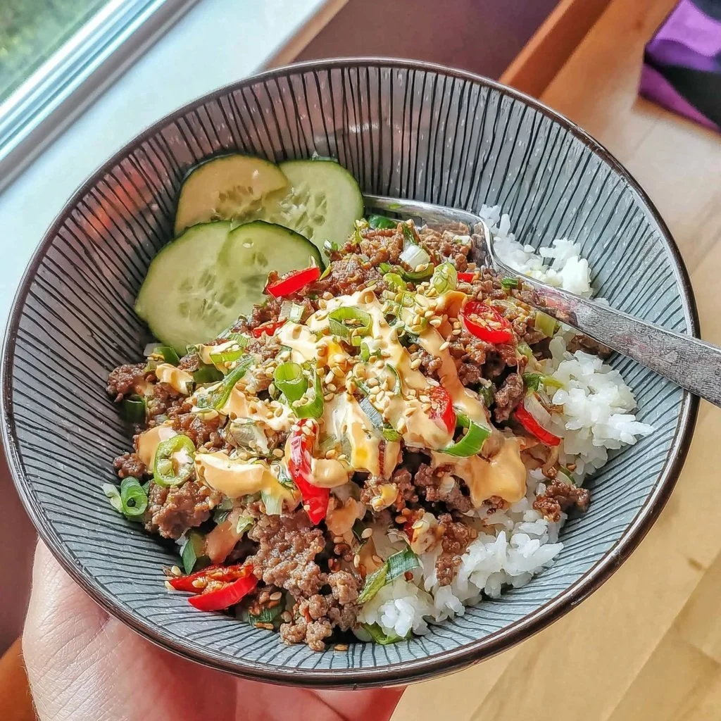 Spicy Asian Ground Beef Bowl