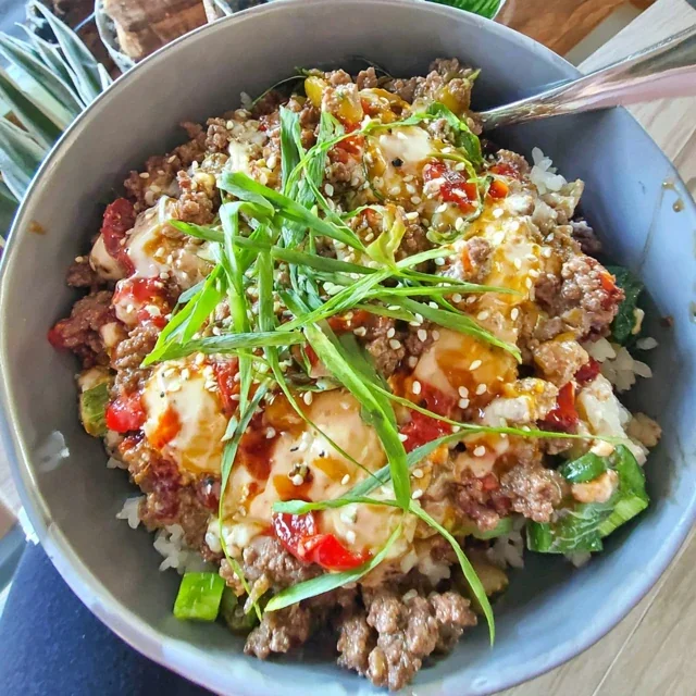Spicy Asian Ground Beef Bowl