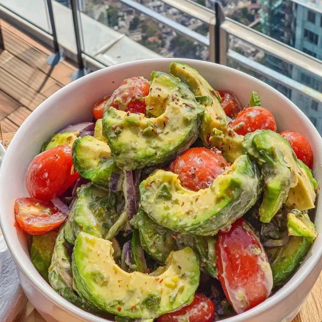 Spring Cucumber Tomato Avocado Salad