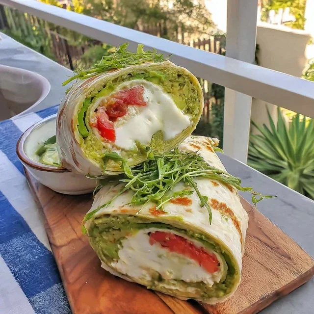 Spring Pea And Feta Wrap