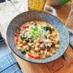 Chickpea Coconut and Spinach Curry