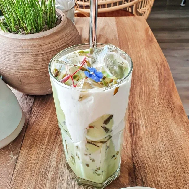 Coconut Iced Matcha Latte