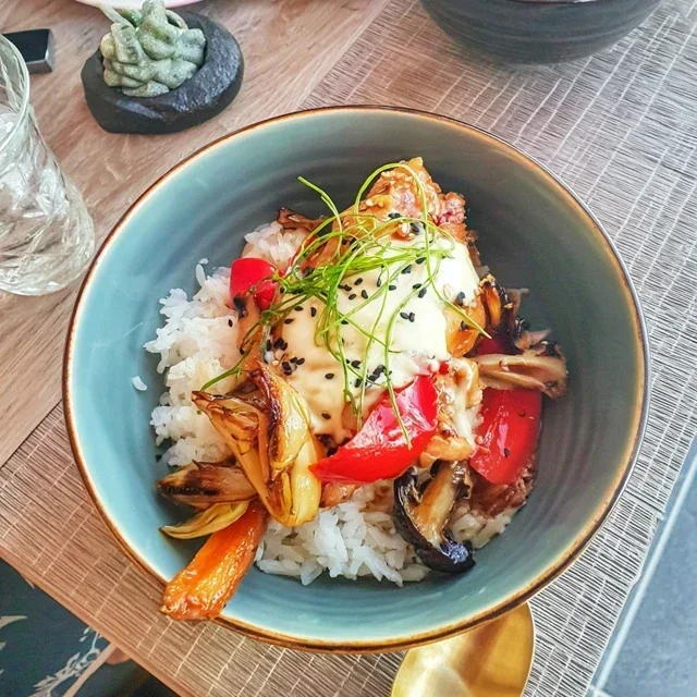 Delicious Chicken Teriyaki with Colorful Stir-Fried Vegetables and Rice - A Simple Yet Flavorful Delight
