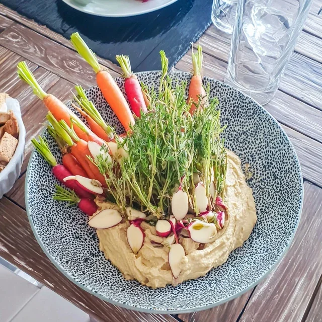 Delicious Hummus with Carrots and Sweet Peas, Your Go-To Easy Appetizer