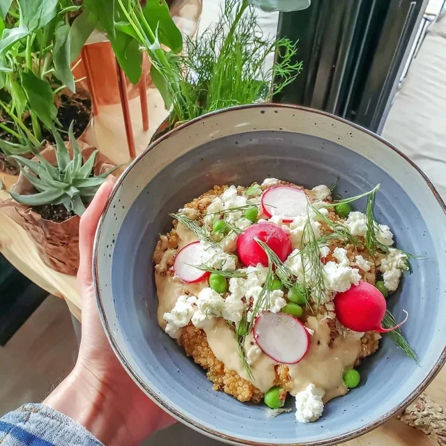 Delicious Quinoa Bowl with Radishes, Peas, and Feta, A Healthy Meal Prep Favorite