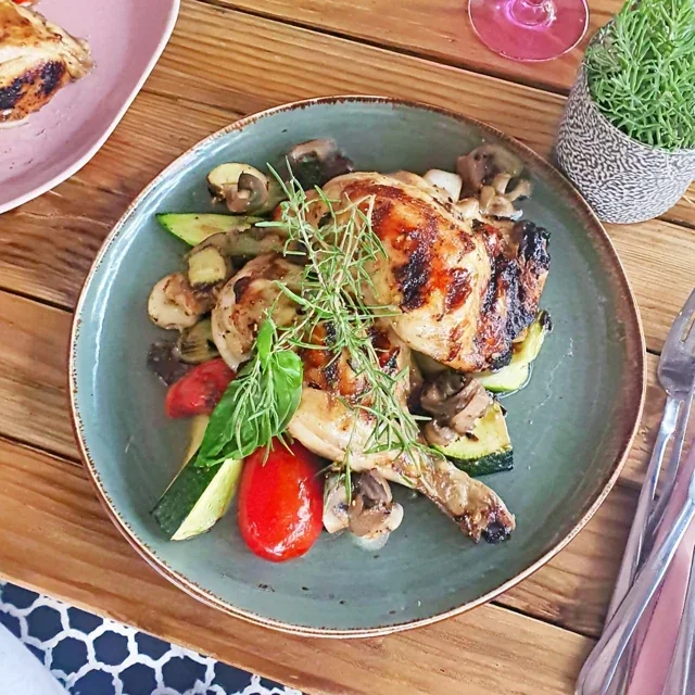 Deliciously Grilled Chicken with Fresh Herbs and Vibrant Seasonal Veggies