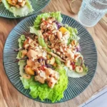 Flavorful Vegan Lettuce Wraps with Spicy Tofu and Fresh Mango