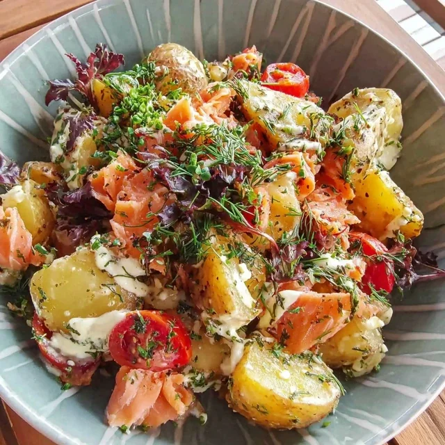 Gourmet Smoked Salmon Potato Salad