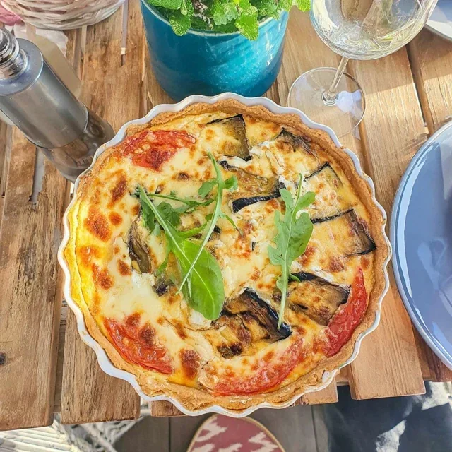 Grilled Vegetable and Goat Cheese Tart