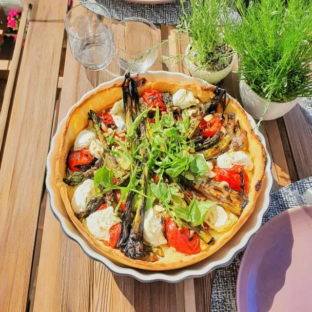 Grilled Vegetable and Goat Cheese Tart