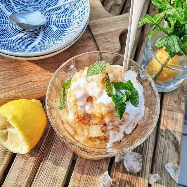 Lemon and Fresh Mint Granita