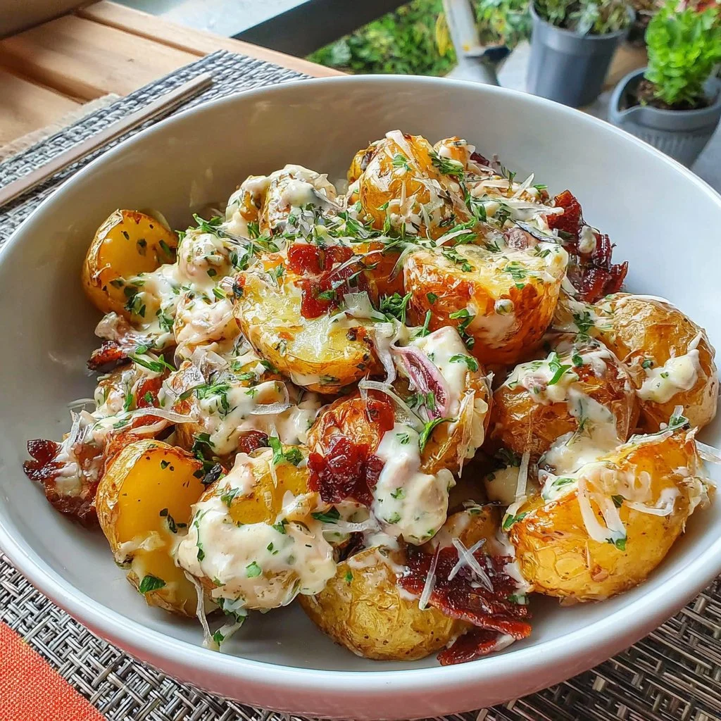 Savory and Spicy Roasted Potato Salad