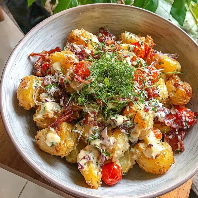 Savory and Spicy Roasted Potato Salad