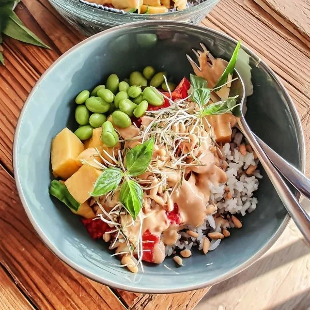 Tropical Bowl Buddha Recipe, Mango, Edamame & Fragrant Jasmine Rice