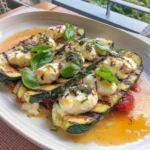 Grilled Zucchini With Goat Cheese, Basil & Honey