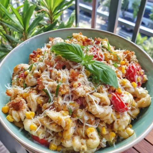 Juicy Street Corn Pasta Salad