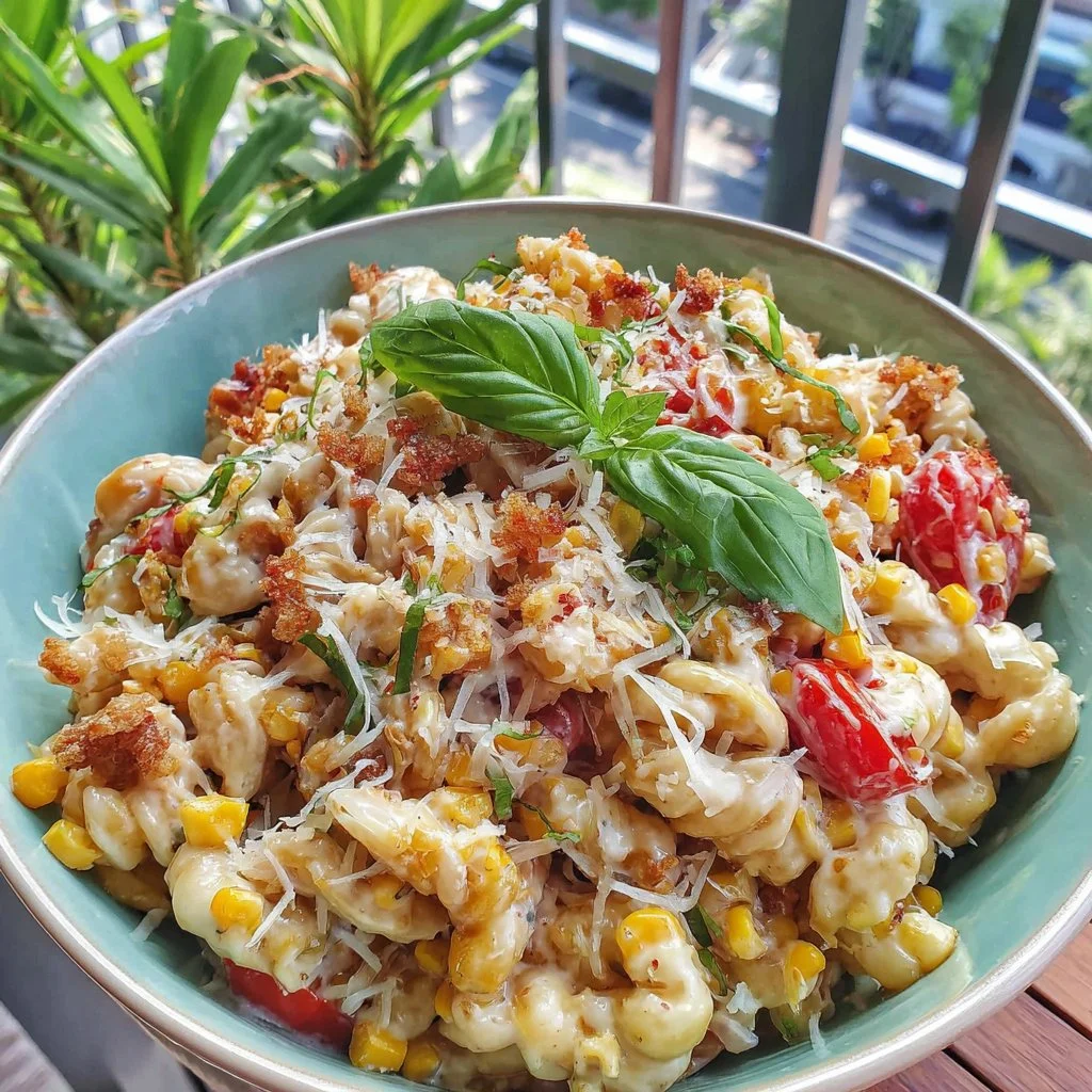 Juicy Street Corn Pasta Salad