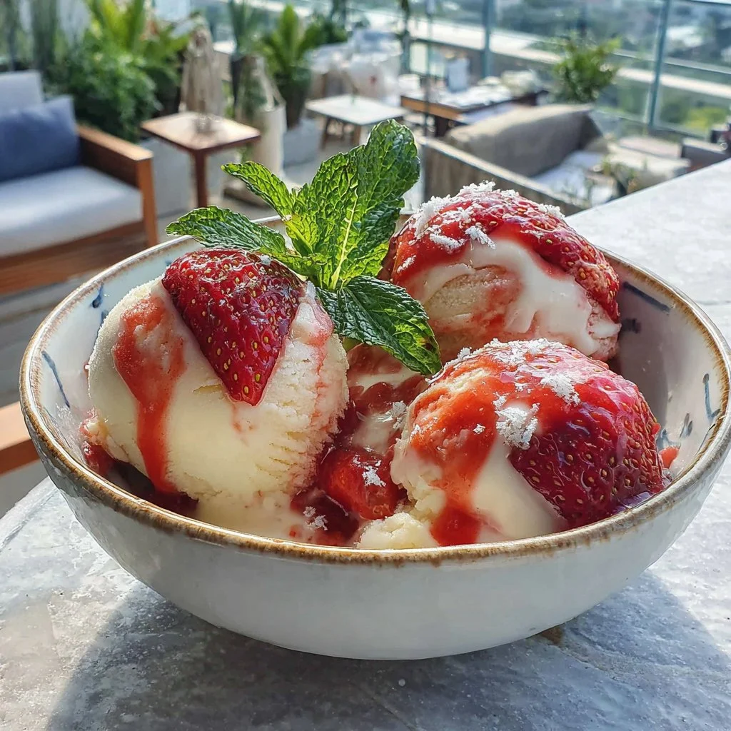 Mango Strawberry Sorbet