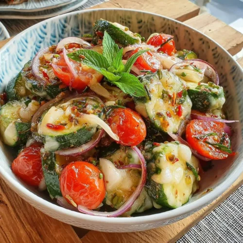 Marinated Cucumbers, Onions, and Tomatoes