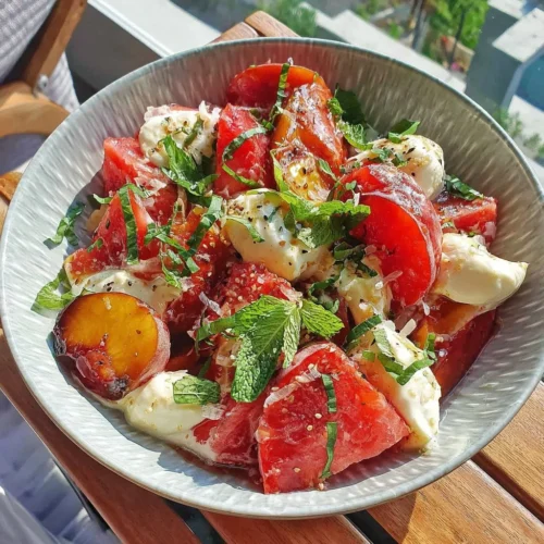 Peach Watermelon Salad
