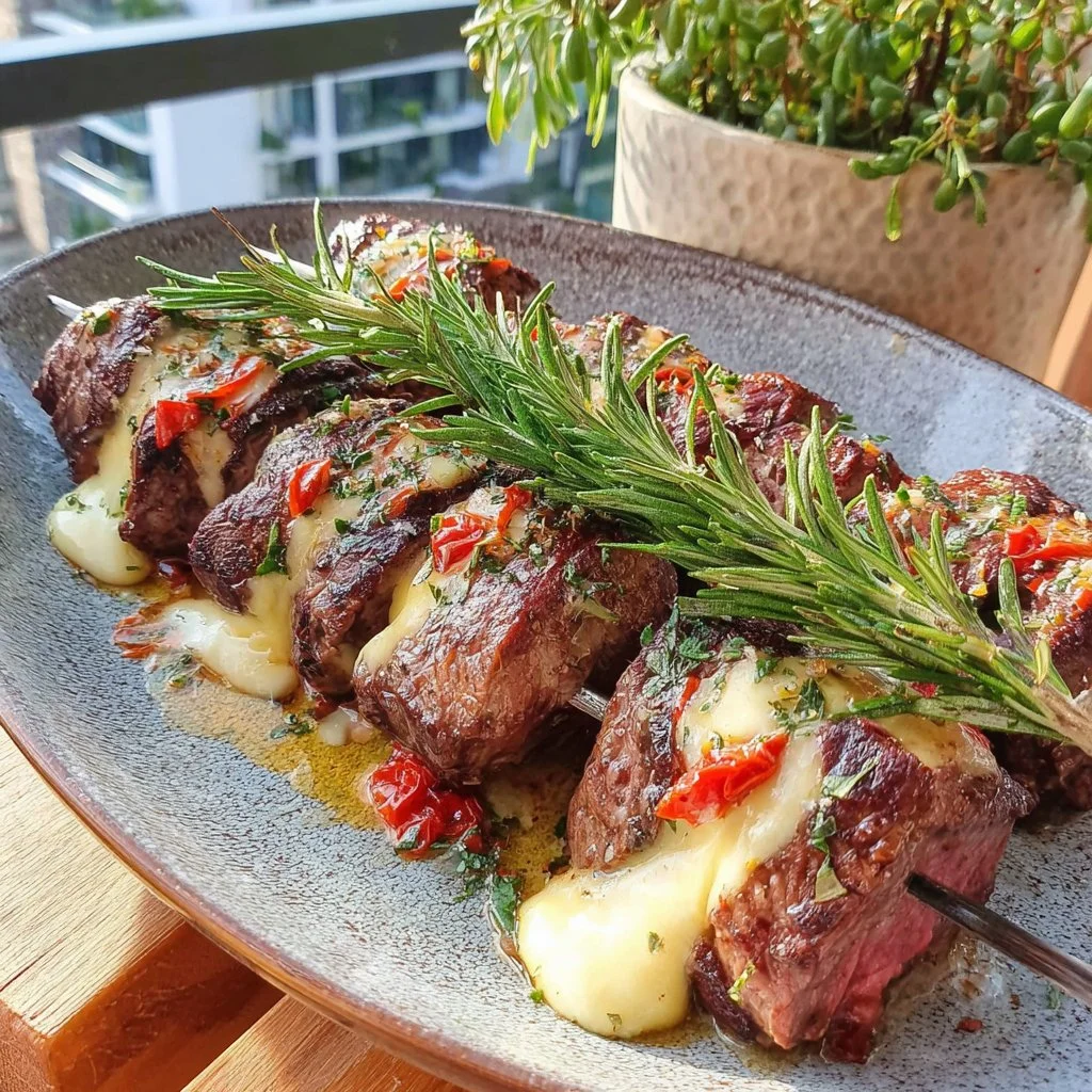 Rosemary Garlic Steak Kebabs