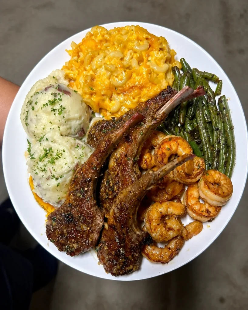 Feast of Lamb Chops and Shrimp: Tender, Protein-rich Dishes Packed with Iron and Omega-3