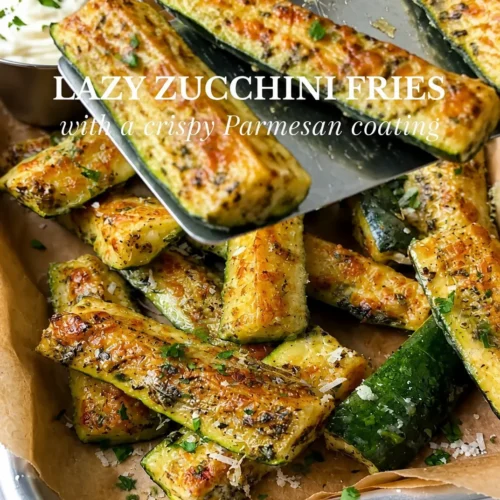 Keto Zucchini Fries 4 Crispy keto zucchini fries served with dipping sauce on a plate.