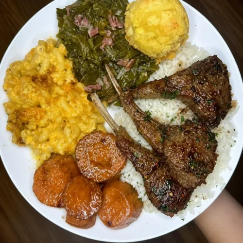 Lamb Chops with Sides
