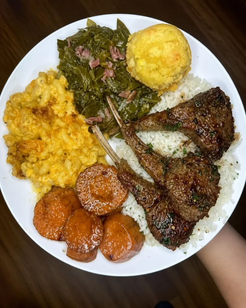 Lamb Chops with Sides