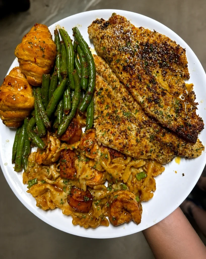 Pan-Seared Catfish with Pastalaya, Green Beans and Honey Butter Croissants – Nutritious, Protein-Packed and Irresistibly Flavourful