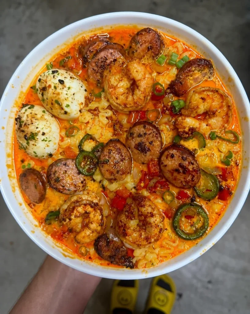 Spicy Cheesy Sausage Ramen: Bold Flavour, Comforting Warmth and Protein Boost