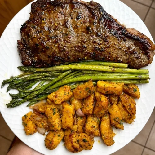 Strip Steak with Handmade Brown Butter and Sage Sweet Potato Gnocchi and Asparagus 10 Delicious strip steak with brown butter sage sweet potato gnocchi and asparagus